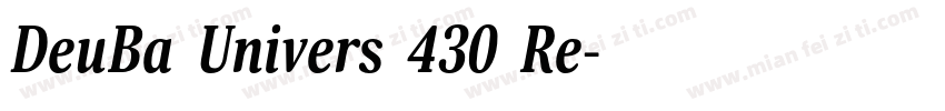 DeuBa Univers 430 Re字体转换